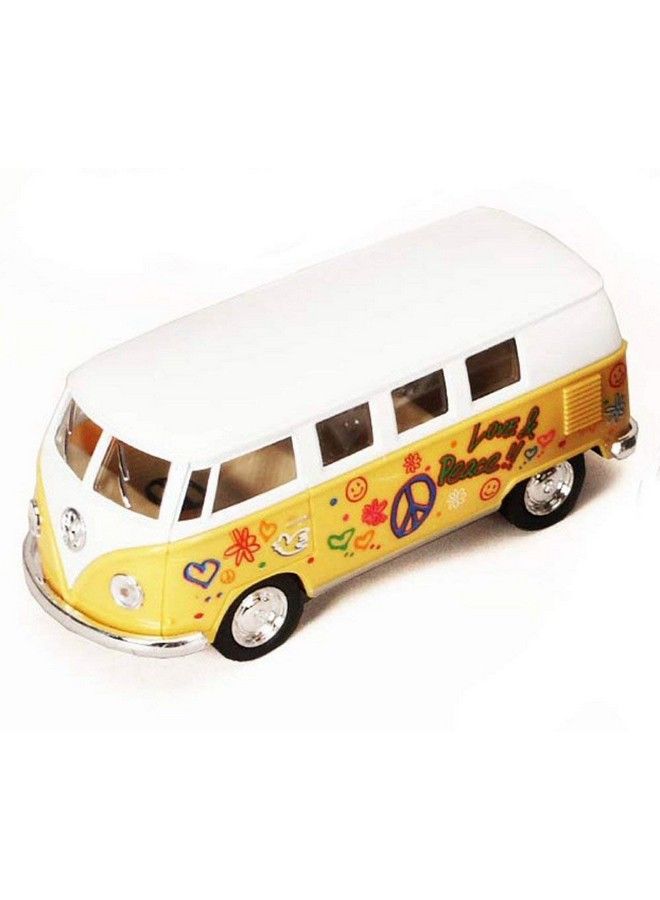 1962 Volkswagen Classic Bus With Decals 1/32 Scale Die Cast Model Toy Car Yellow