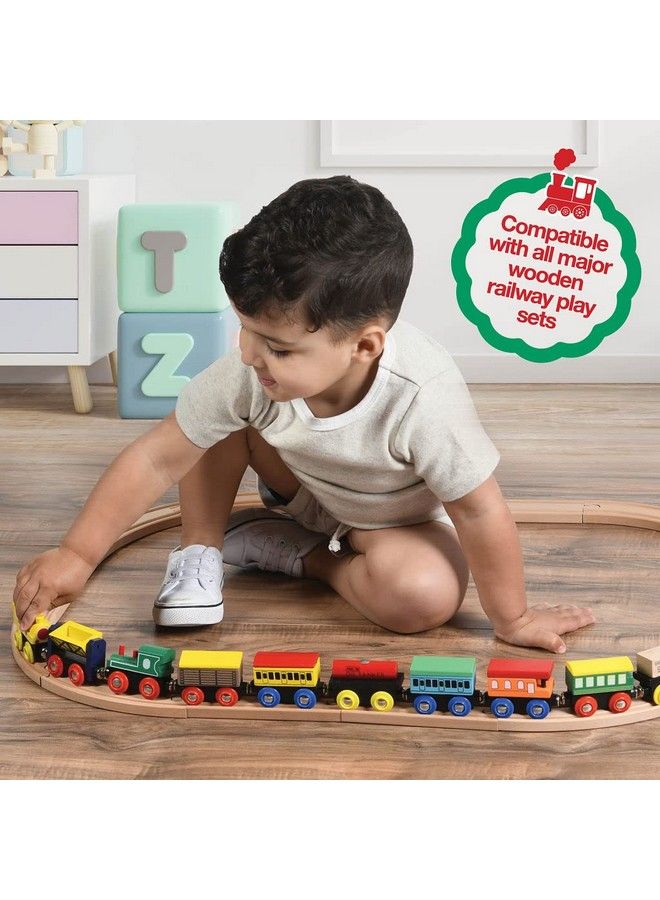 Wooden Train Set 12 Pcs Train Toys Magnetic Set Includes 3 Engines Toy Train Sets For Kids Toddler Boys And Girls Compatible With All Major Brands Original By Play22