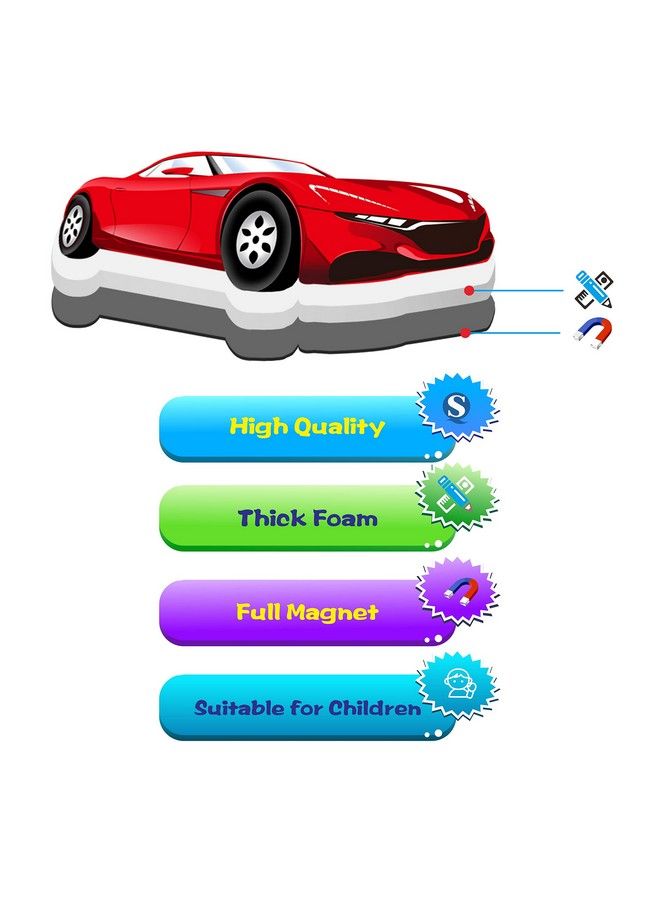 33 Pcs Vehicle Foam Magnets For Toddlers Kids, Perfect For Preschool Learning (Land Air Ocean All Included)