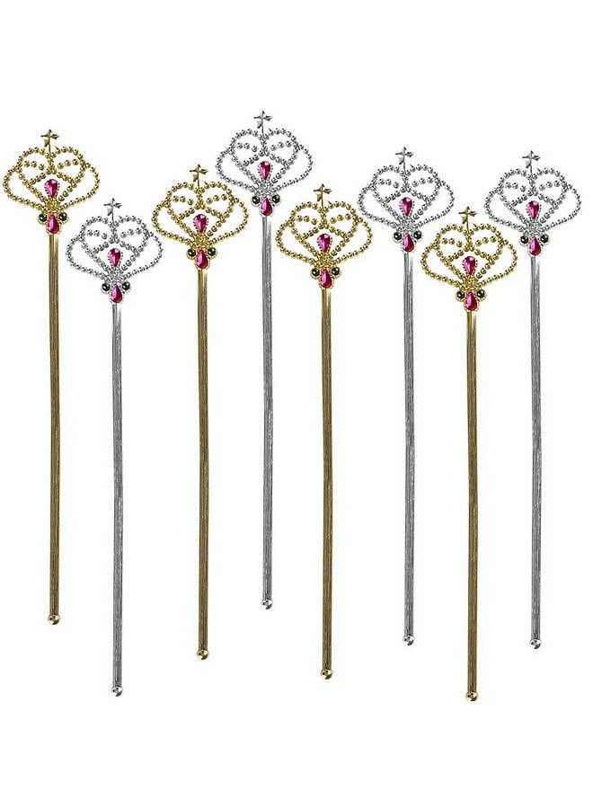 Sparkly Fairy Wands, Pack Of 12, Magic Princess Wands With Rhinestones, Princess Party Favors For Boys And Girls, Princess Costume Dressup Accessories For Kids