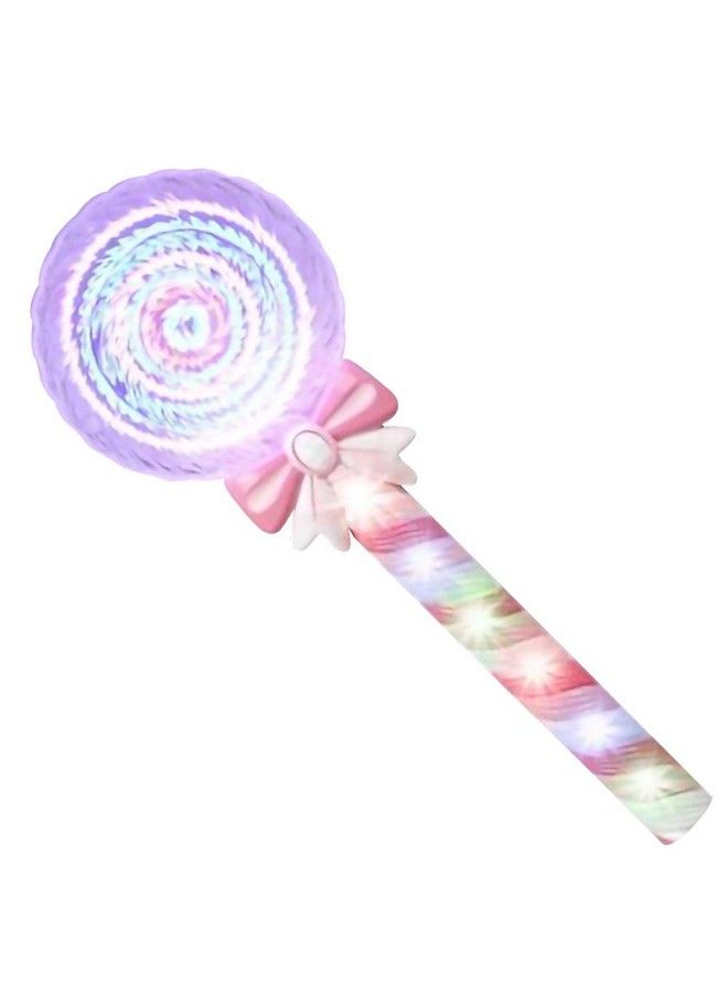 Light Up Spinning Lollipop Wand, 12 Inch Led Princess Wand For Kids With Batteries Included, Great Gift Idea For Boys And Girls, Fun Pretend Play Prop, Carnival Prize