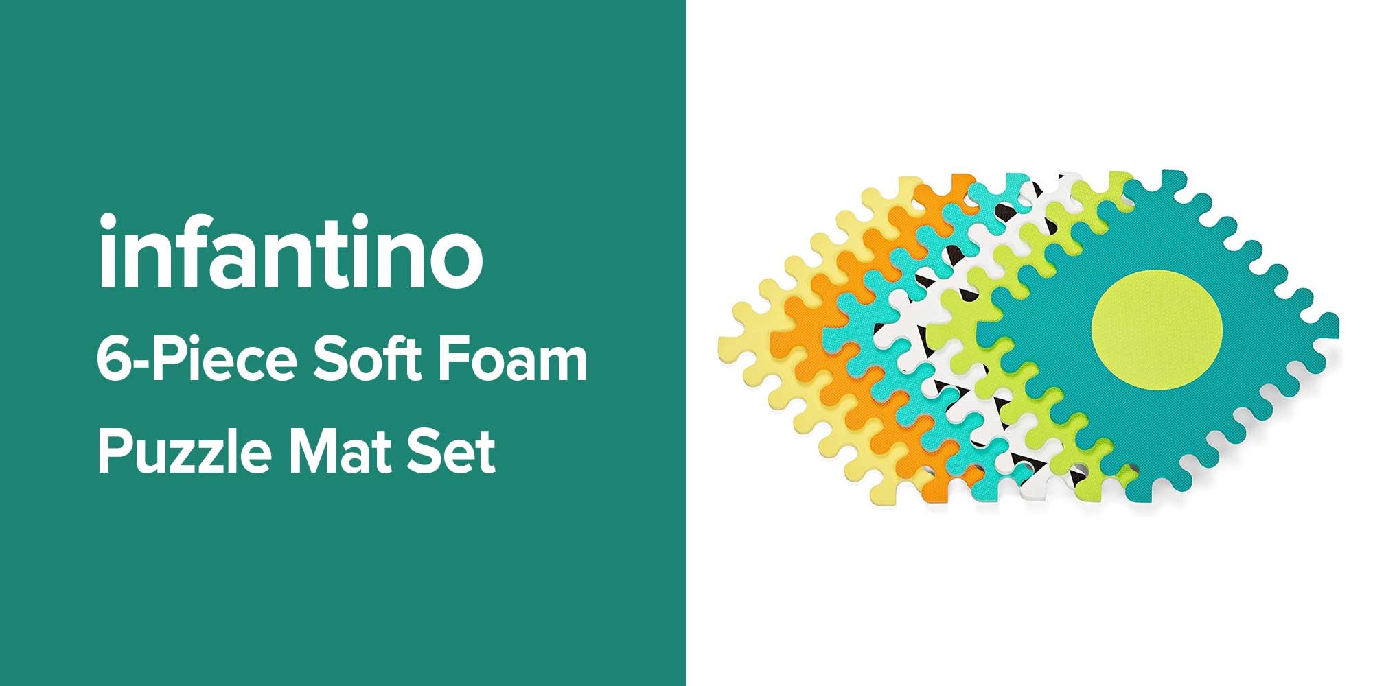 6-Piece Soft Foam Puzzle Mat Set - Multicolor 38.6x7.874x45.21cm