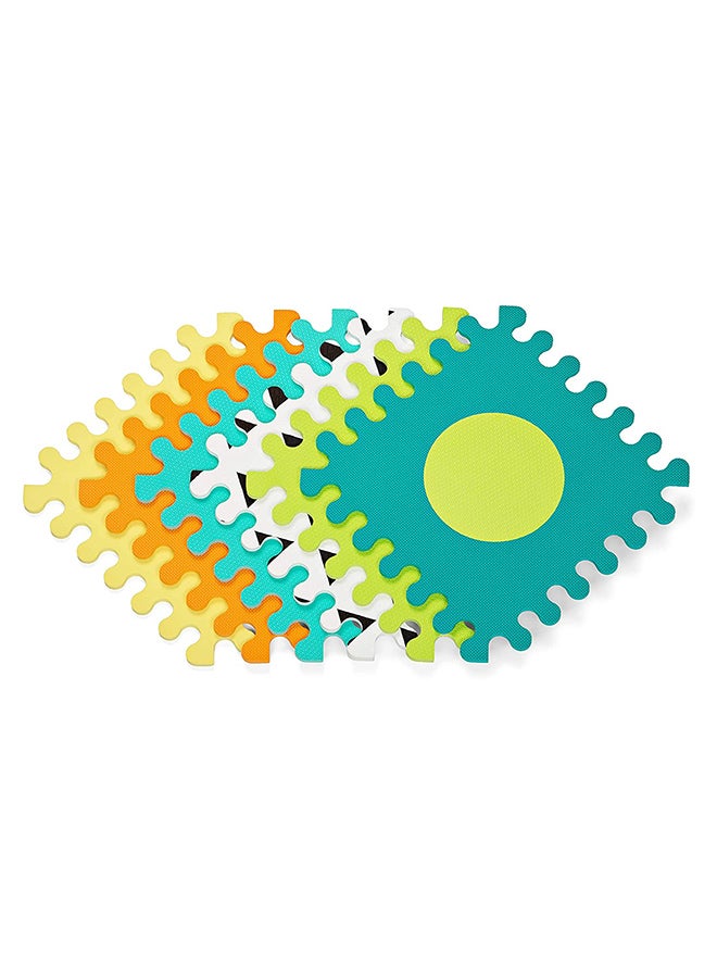 6-Piece Soft Foam Puzzle Mat Set - Multicolor 38.6x7.874x45.21cm