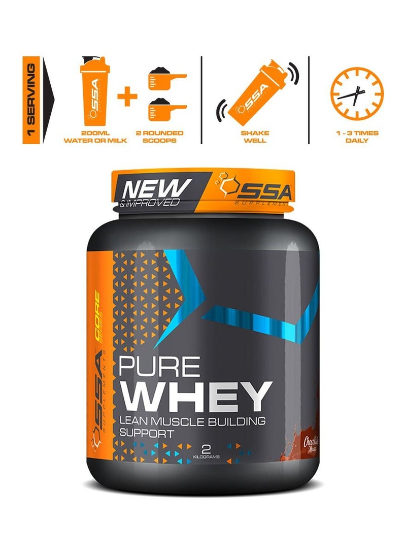 SSA Pure Whey Lean Muscle Building - 2 kg - Chocolate Mousse