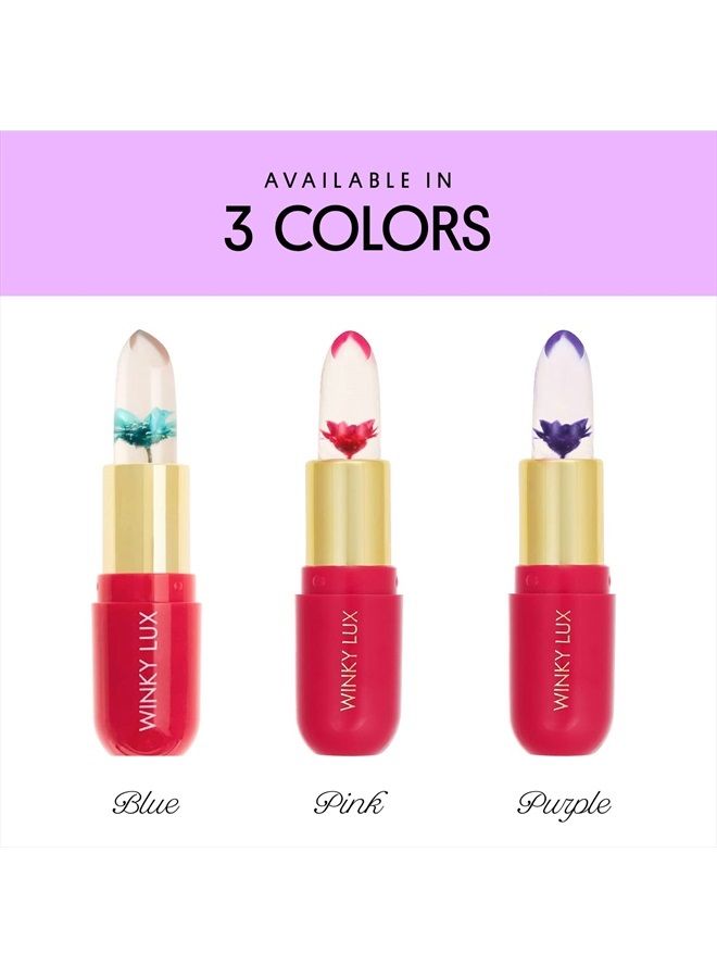 Flower Balm, pH Lip Balm, Color Changing Lipstick and Tinted Lip Balm Stain, Vegan & Cruelty Free Lip Balm, Hydrate & Plump, Sheer Pink Lipstick, Pink Flower