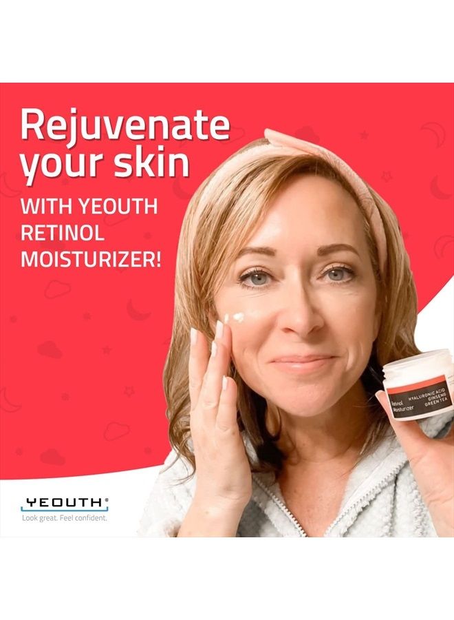 Retinol Face Moisturizer with Hyaluronic Acid, Moisturizing Face Cream for Wrinkle & Dark Spot, Night Cream Face Care, Anti Aging Skin Care