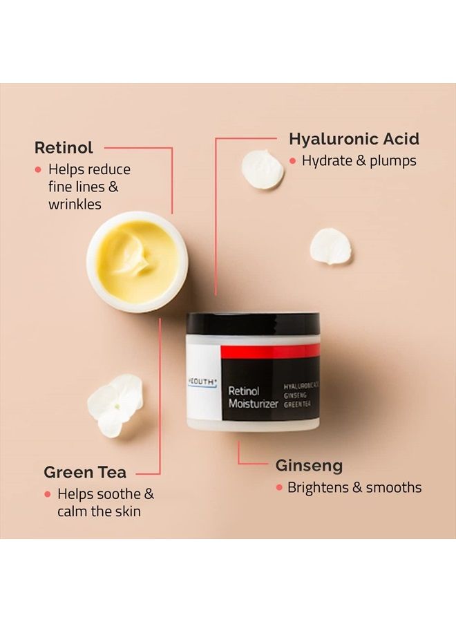 Retinol Face Moisturizer with Hyaluronic Acid, Moisturizing Face Cream for Wrinkle & Dark Spot, Night Cream Face Care, Anti Aging Skin Care