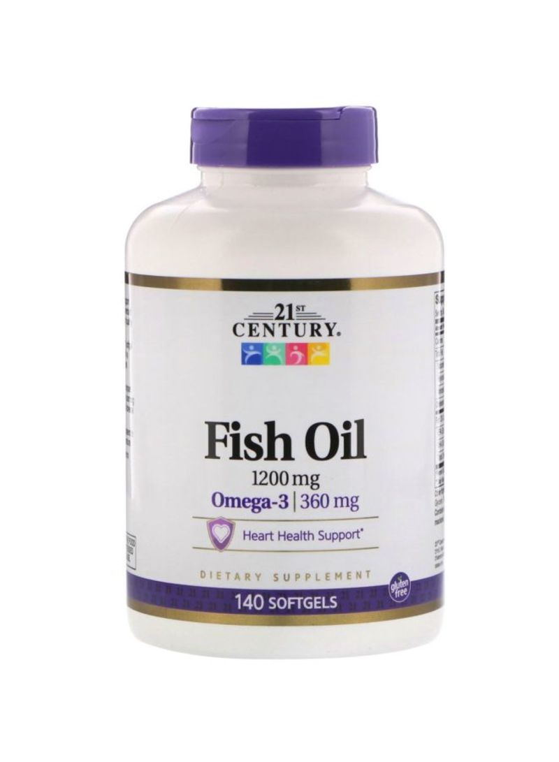 Fish Oil Omega 3 Dietary Supplement 1200mg - 140 Softgels