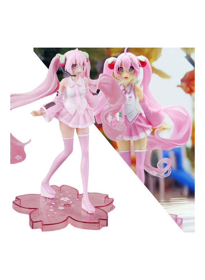 Colorful Pink Hatsune Miku Action Figurine