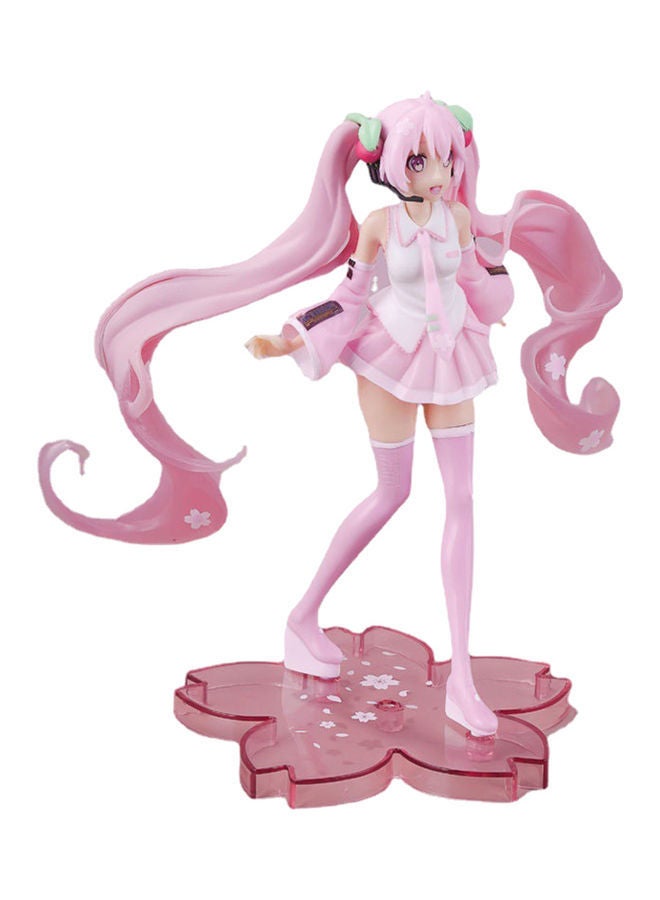 Colorful Pink Hatsune Miku Action Figurine