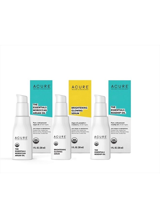 ACURE The Essentials Rosehip Oil | 100% Vegan | Versatile - For Any Skin & Hair Care Regimen | Pure, Cold Pressed & Rich in Essential Fatty Acids | For All Skin Types | 1 Fl Oz