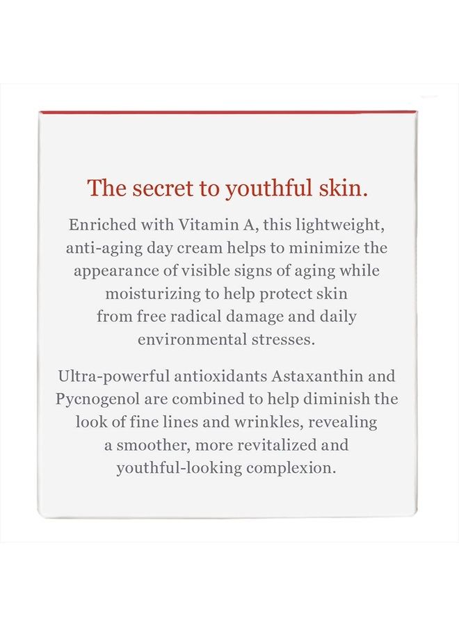 Anti-Aging Regenerative Day Cream – Astaxanthin Moisturizer for Face – Lightweight Firming Anti-Wrinkle Cream with Lavender, Jojoba Oil and Vitamin E, 2 oz