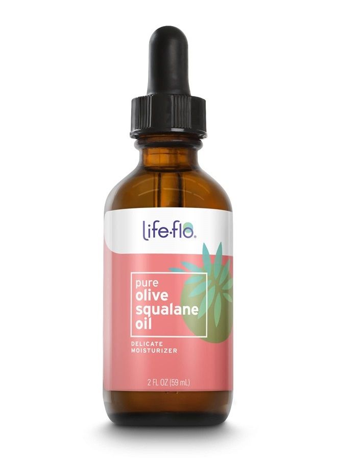 Life-Flo Pure Olive Squalane Oil Pressed From 100% Olives | Smooths & Moisturizes Skin | Softens & Conditions Hair & Cuticles | 2oz