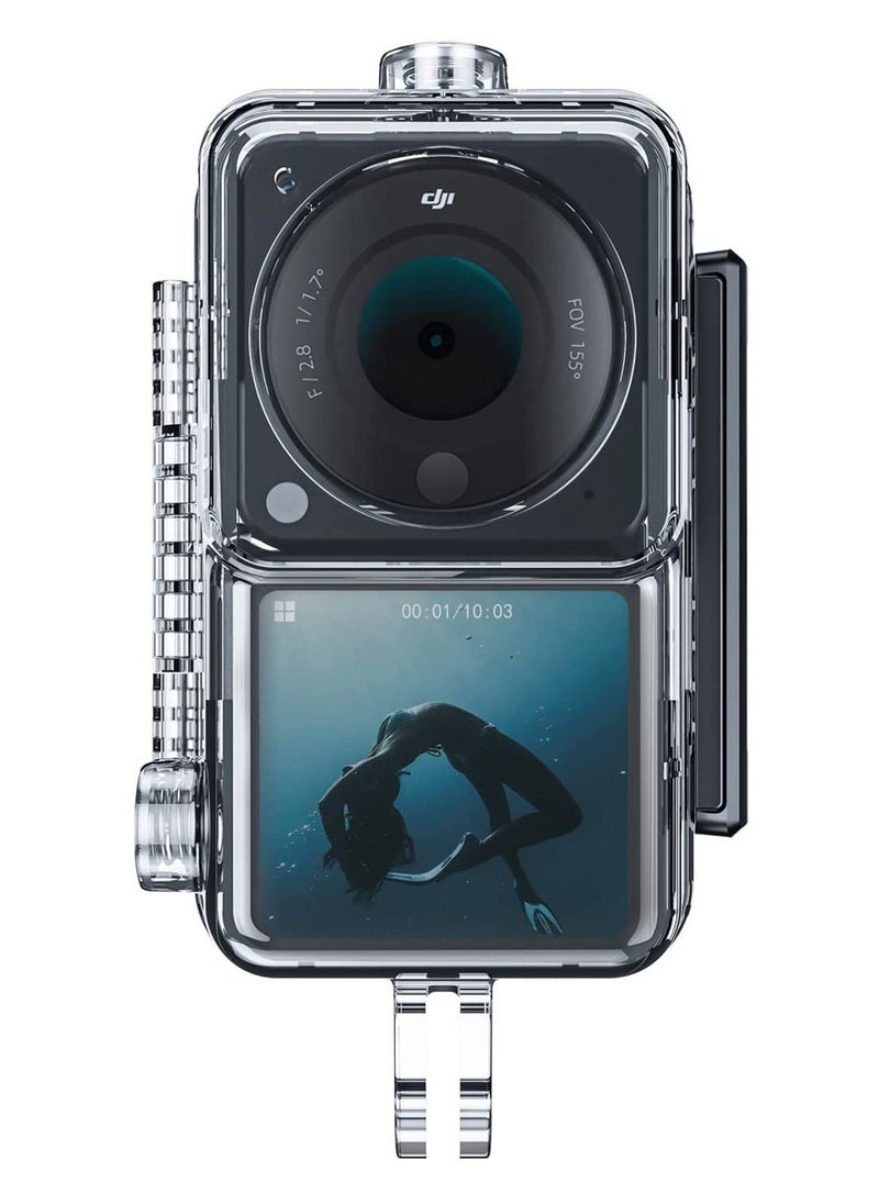 Waterproof Case for DJI Action 2 Dual-Screen Combo Power Underwater Dive Housing