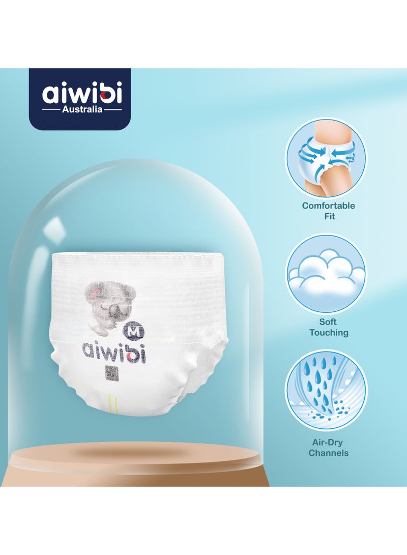 Aiwibi Premium Baby Diapers Pack of 2 Chlorine Free And Eco Friendly Ultra Thin Diaper 6 to 11Kg Medium Size