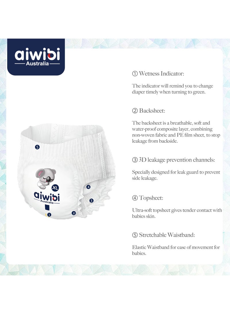 Aiwibi Premium Baby Diapers Pack of 2 Chlorine Free And Eco Friendly Ultra Thin Diaper 6 to 11Kg Medium Size