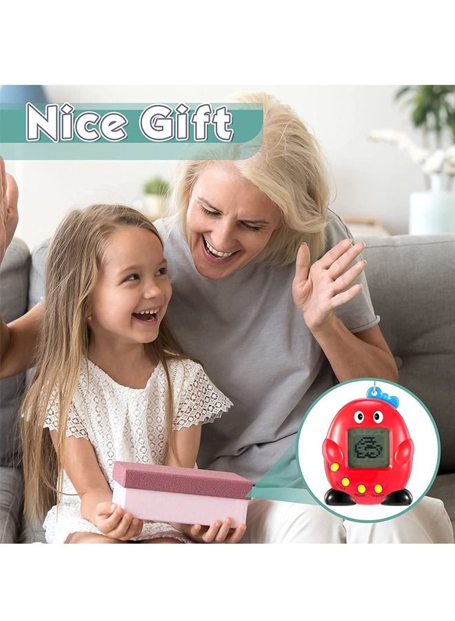 Virtual Electronic Digital Pet Keychain, 5 Pieces Game Digital Game Keychain Nostalgic Virtual Digital Pet Retro Handheld Electronic Game Machine with Keychain for Boys Girls