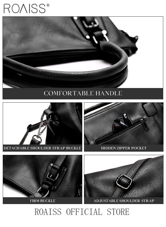 Large Crossbody Bags Ladies Shoulder Handbags Purse Set for Women Hobo Totes PU Leather Purses and Handbags Shoulder Bag Vegan Leather Tote Adjustable Waterproof Daypack