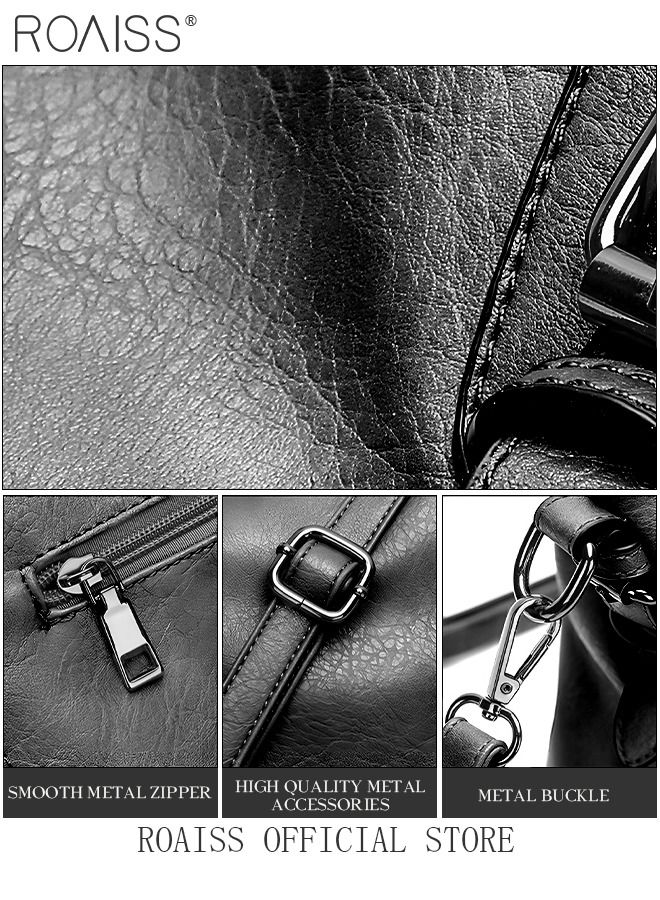 Large Crossbody Bags Ladies Shoulder Handbags Purse Set for Women Hobo Totes PU Leather Purses and Handbags Shoulder Bag Vegan Leather Tote Adjustable Waterproof Daypack