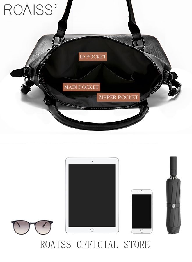 Large Crossbody Bags Ladies Shoulder Handbags Purse Set for Women Hobo Totes PU Leather Purses and Handbags Shoulder Bag Vegan Leather Tote Adjustable Waterproof Daypack