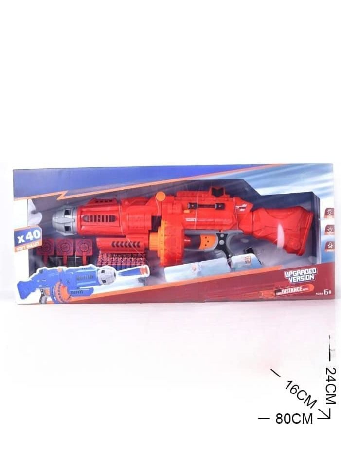 A high-speed gun with a motorized with three firing positions and 40 foam DARTS (BLUE)