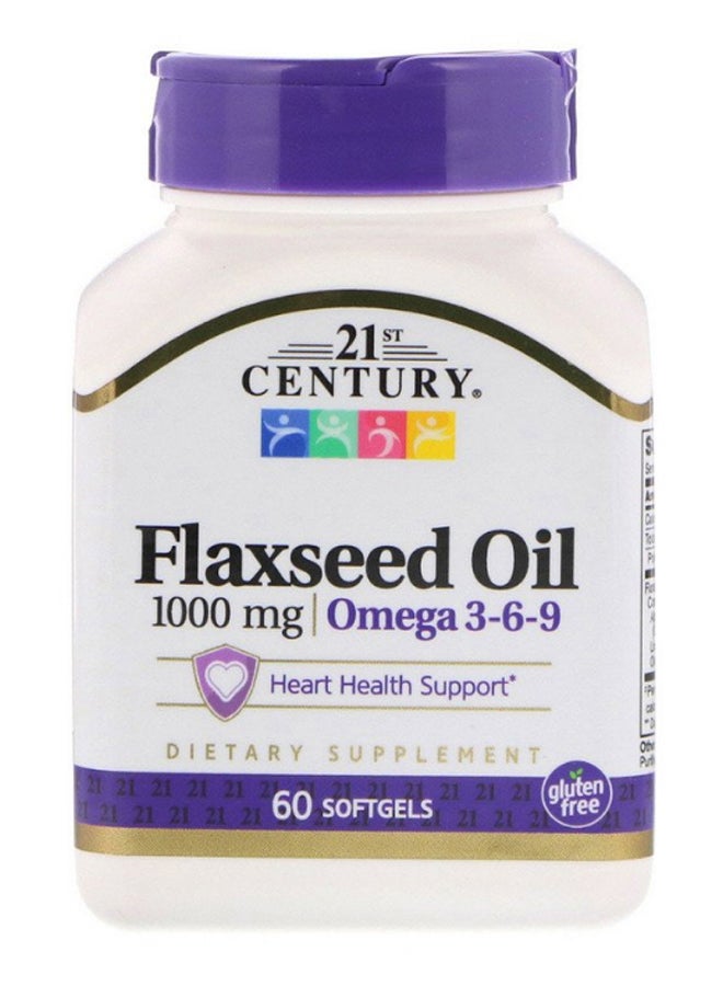 Flaxseed Oil Omega 3/6/9 Heart Health Support - 60 Softgels