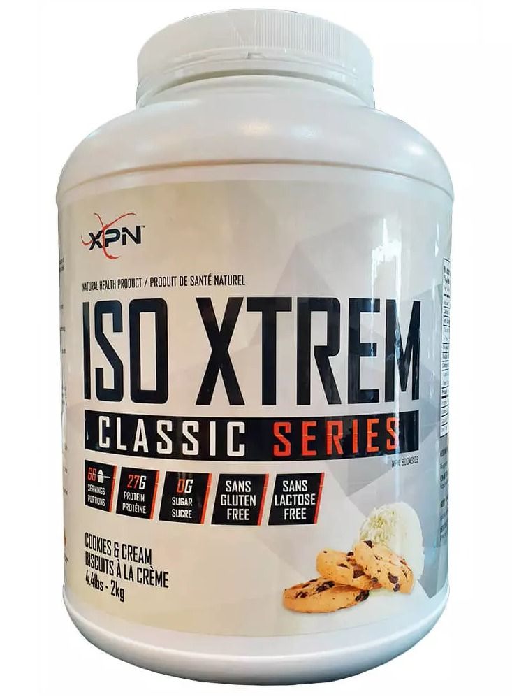 ISO Xtrem Gluten Free Lactose Free Cookies & Cream 2 kg 4.4 lbs