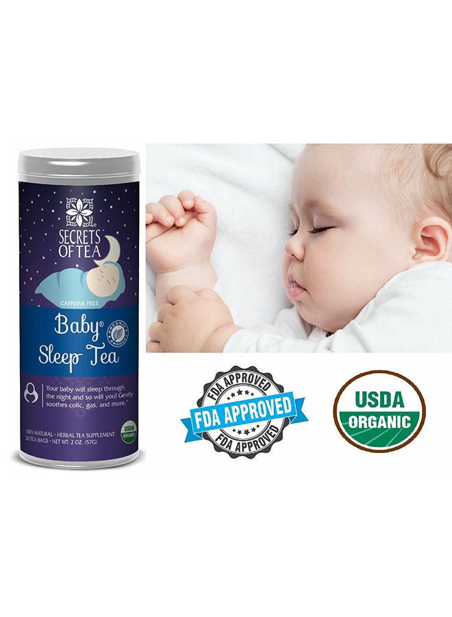 علبة تحتوي على شاي بيبيز ماجيك وشاي نوم الأطفال