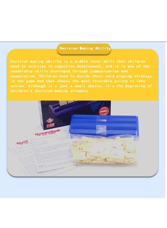 Rummikub Four Player Edition The Classic Rummy Tile Game More Tiles And More Players For More Fun Blue