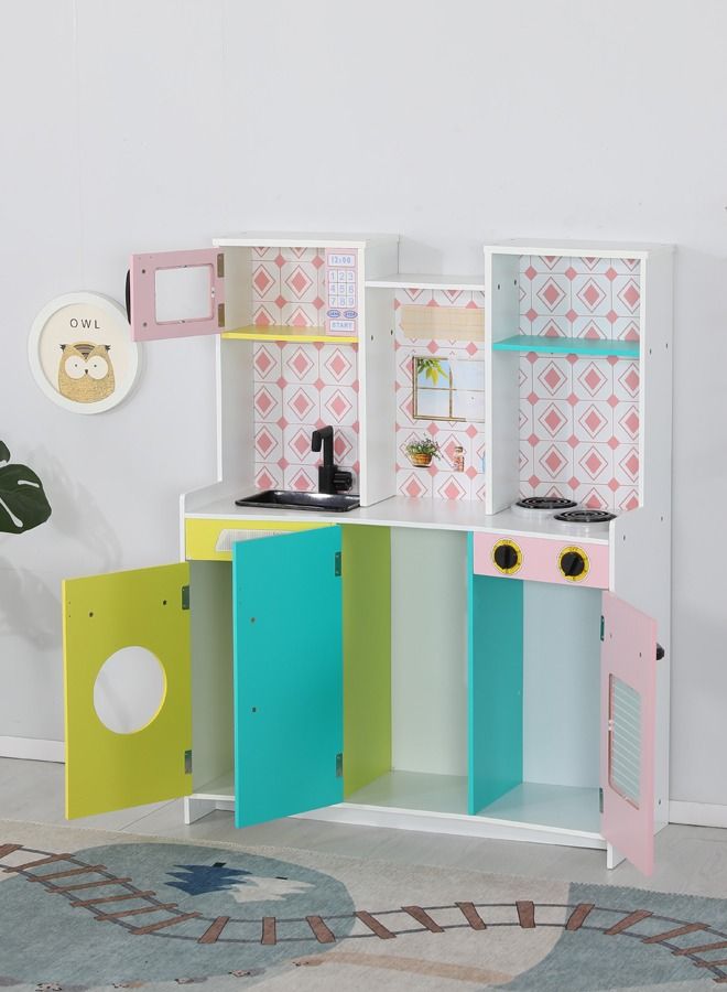 Toddler Pretend Play Cooking Set Big Size Kids Wooden Kitchen Toys For Kids