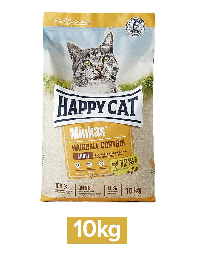 Minkas Hairball Control Cat Dry Food 10kg