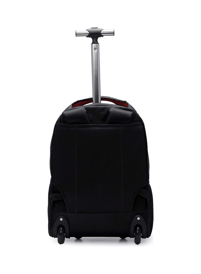 2 Pack Multipurpose Rolling Trolley Backpack Black