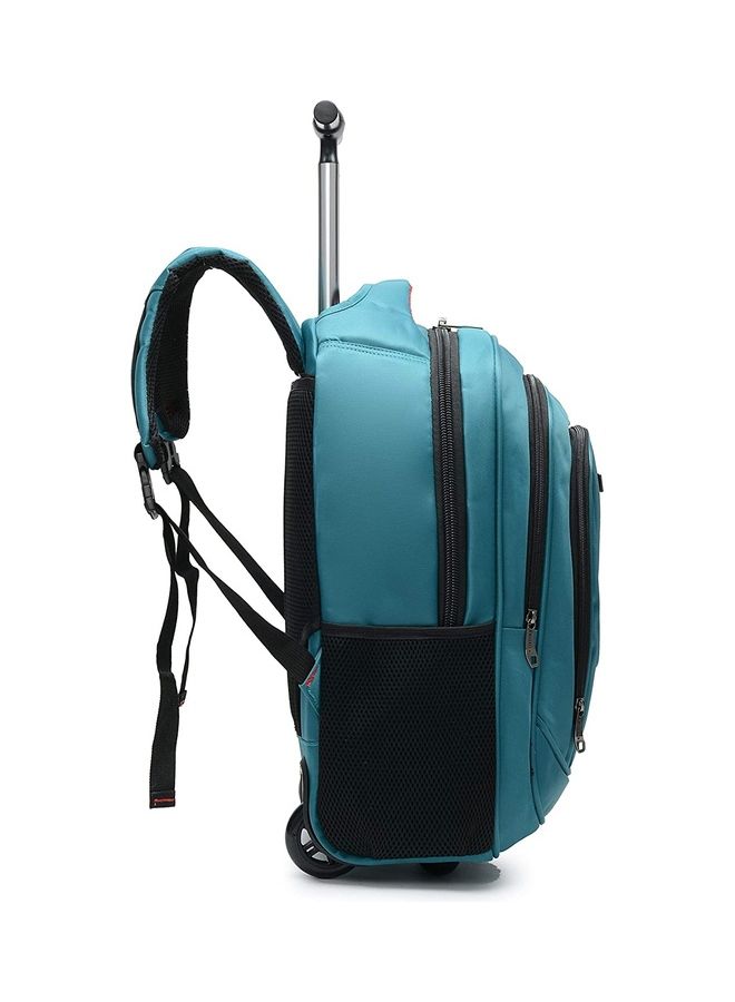 2 Pack Multipurpose Rolling Trolley Backpack Lake Blue