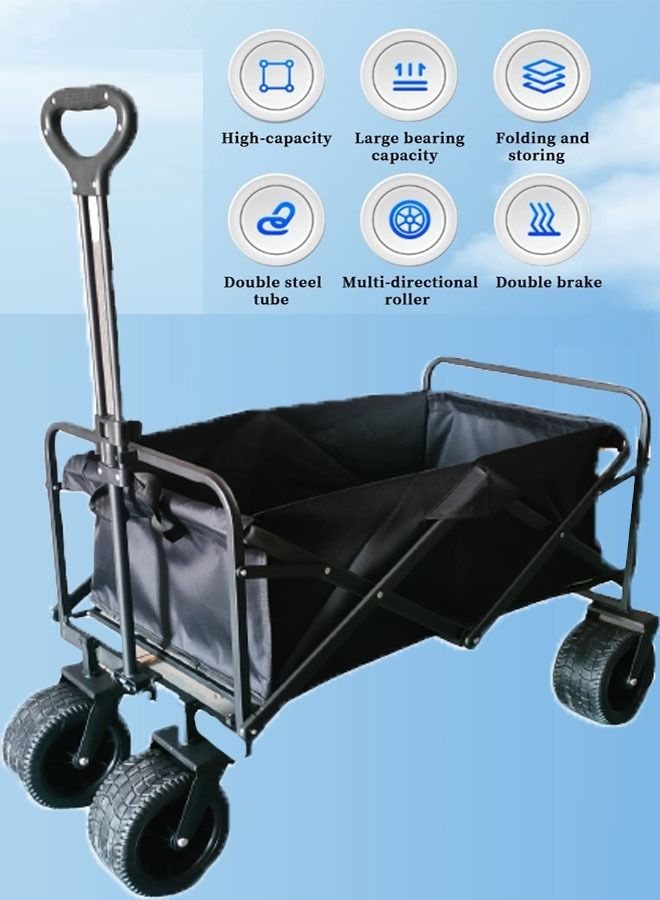 Foldable Multifunctional Outdoor Wagon Shopping Cart