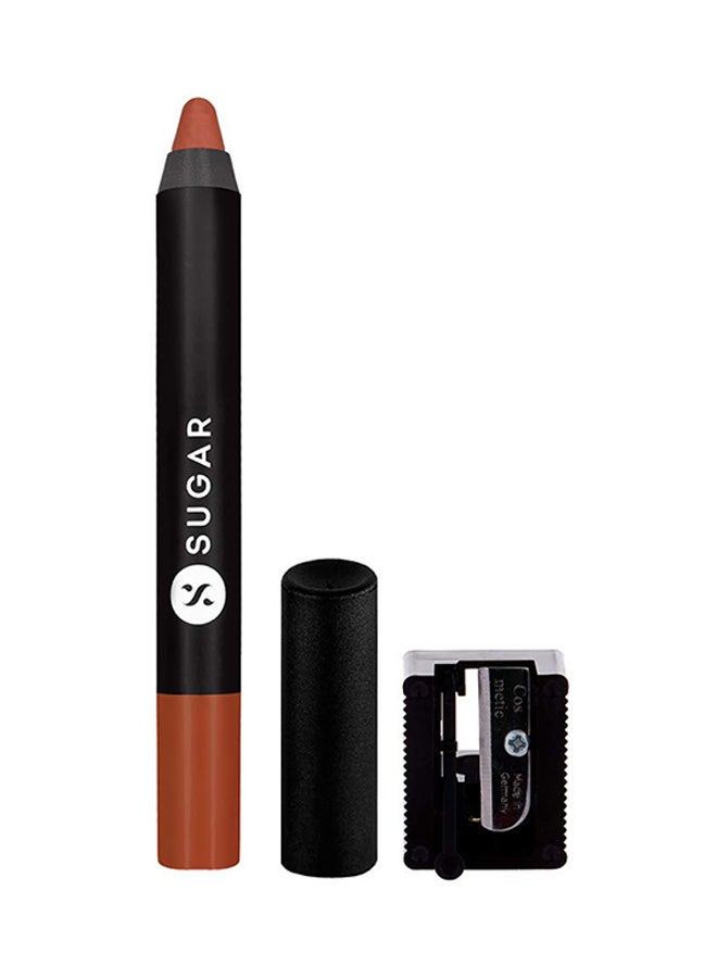 Matte As H*** Crayon Lipstick With Sharpener Burnt Orange