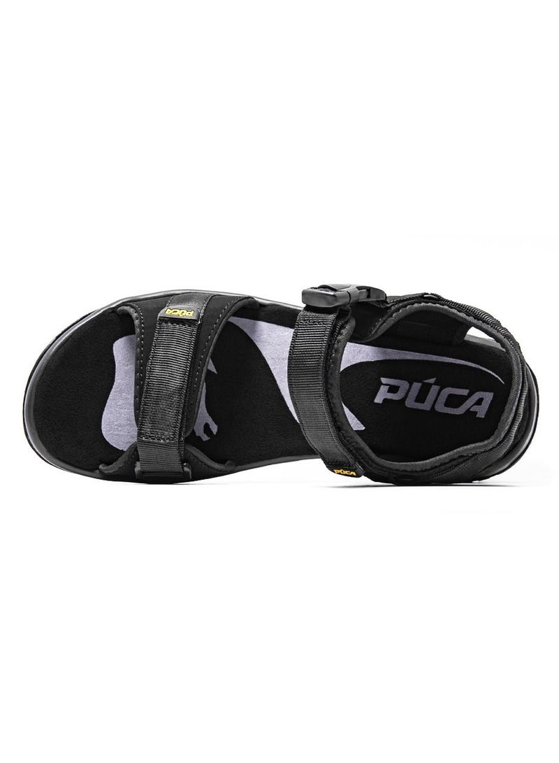 Puca Casual Sandals For Men | Comfortable and Stylish Men's Sandals | Spark-50 Black
