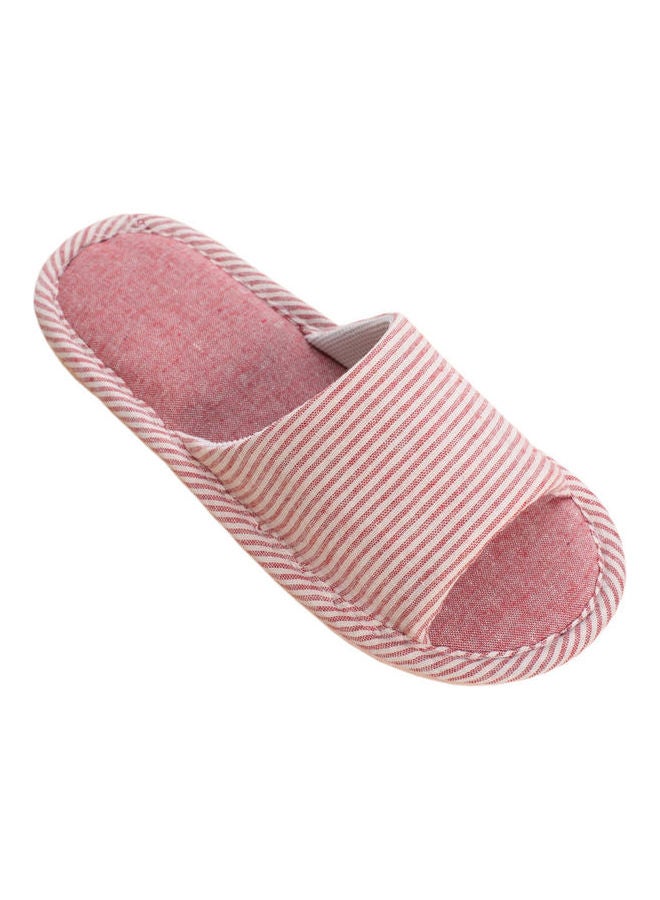 Striped Bedroom Slippers Pink