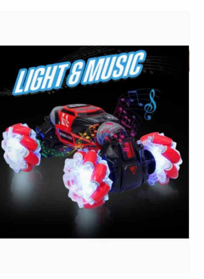 4WD Gesture Sensor Control Deformable Electric All-Terrain Transformable LED Light Music Stunt Car 32cm