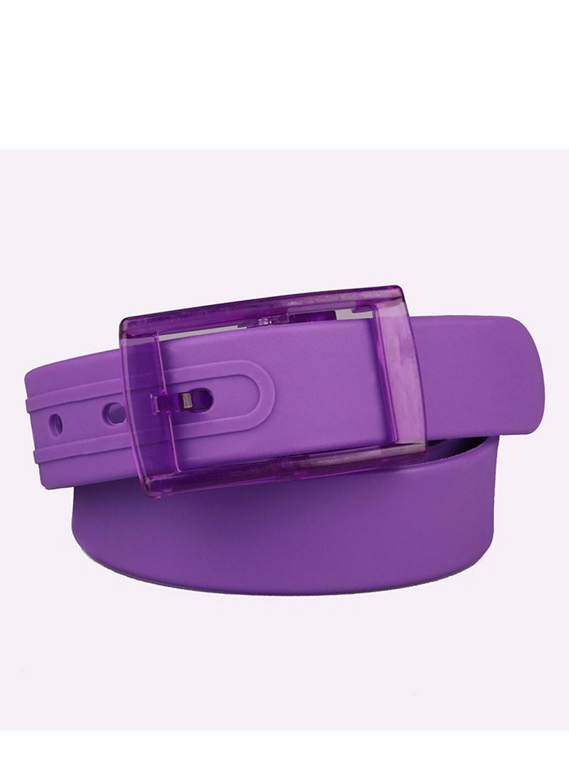 High Quality Silicone Belt For Men And Women 116.5cm  Purple