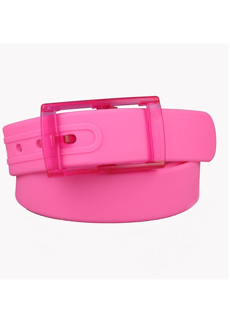 High Quality Silicone Belt For Men And Women 116.5cm Pink