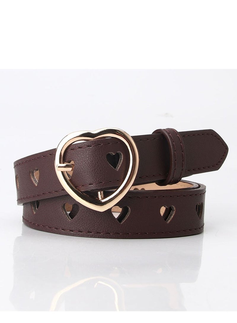 The New Free Hole Love Hollow Out Lady All Kinds Of Sweet Wool Dress Belt 105cm Brown