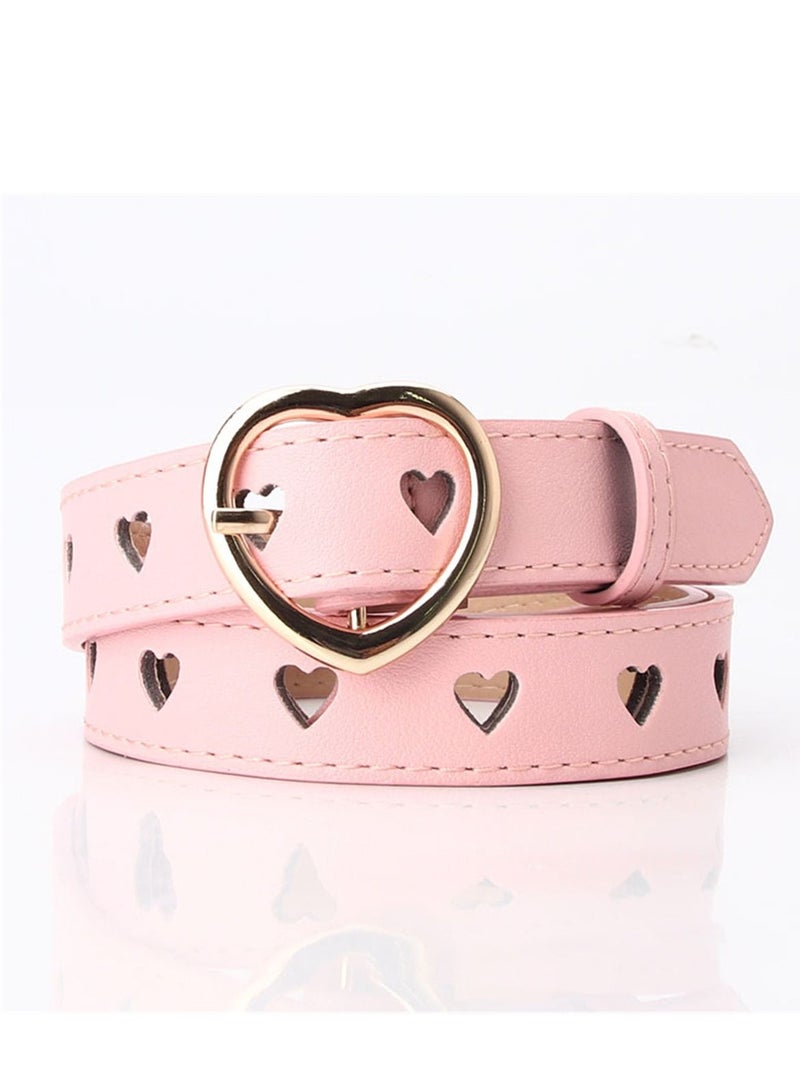 The New Free Hole Love Hollow Out Lady All Kinds Of Sweet Wool Dress Belt 105cm Pink