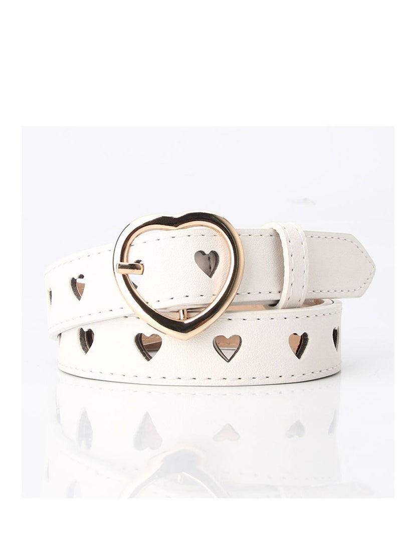 The New Free Hole Love Hollow Out Lady All Kinds Of Sweet Wool Dress Belt 105cm White