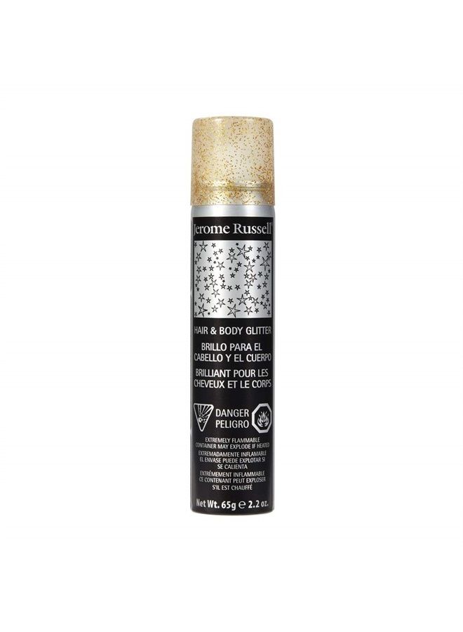 Temporary Hair and Body Glitter Color Spray, Travel Spray, Lightweight, Adds Sparkly Shimmery Glow, Perfect to use On Hair, Skin, or Clothing, 2.2 oz - Glitter GOLD x 1 Pack