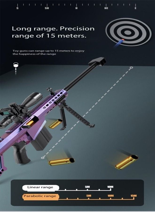M82 Light Fifty SASR Semi-automatic Electric Burst Soft Bullets Sniper Rifle Gun for Outdoor Play