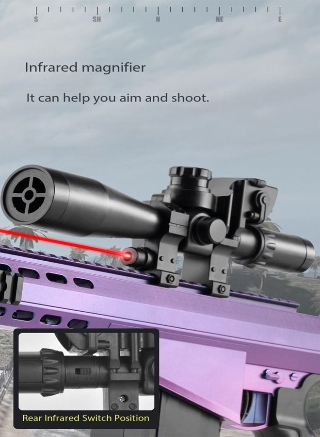 M82 Light Fifty SASR Semi-automatic Electric Burst Soft Bullets Sniper Rifle Gun for Outdoor Play