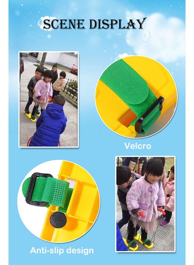 4piece Kindergarten Sense Training Equipment Group Cooperation Board Synchronous Play Shoes Children Toys Parent-Child Balance Exercise