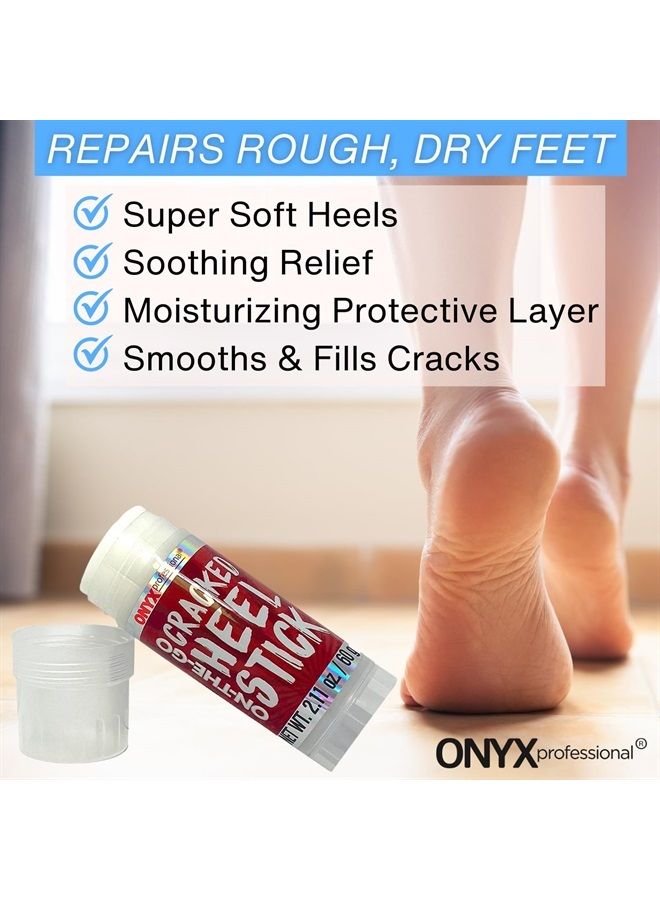 Cracked Heel Repair Balm Stick for Dry Cracked Feet Treatment - Moisturizing Heel Balm Rolls On So No Mess Like Foot Cream Foot Lotion - Rescues Cracked Feet for Skin So Soft