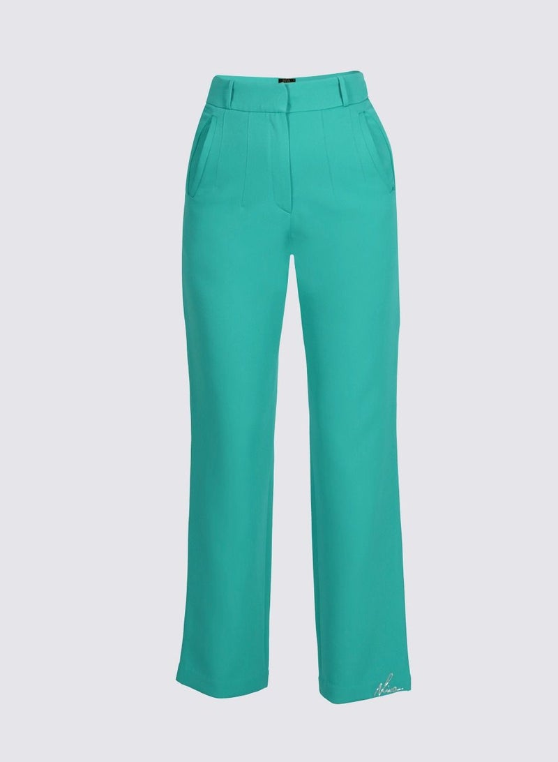 Plumeria - Pin Tucks Narrow Hem Pants