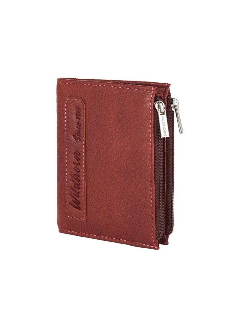 WildHorn Top Grain Leather Wallet for Men | RFID Blocking | Extra Capacity | Ultra Strong Stitching & Secured | Slim Billfold with 6 Card Slots | Gift for Him (Maroon)